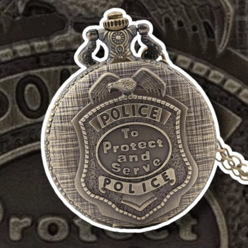 Police Officer Pocket Watch Gift NEW Law Enforcement Cop Sheriff - Picture 1 of 5